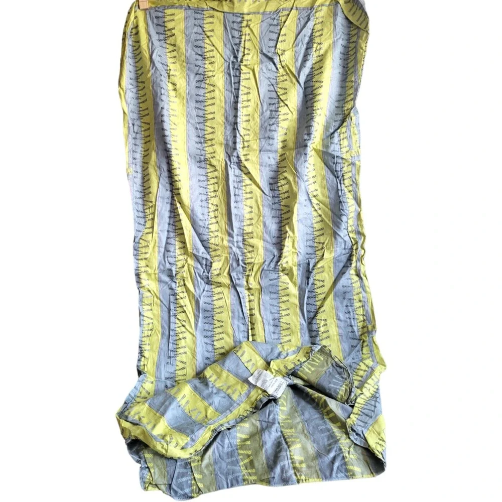 Vintage Mcm Mattress Ticking Cover‎ New Old Stock Abstract Yellow Stripe